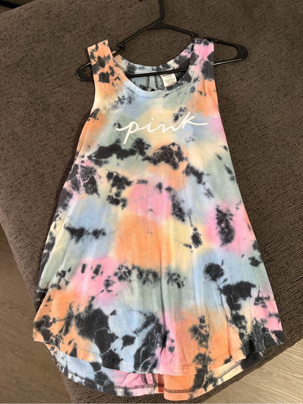 Victoria secret pink tie dye graphic tank top medium
